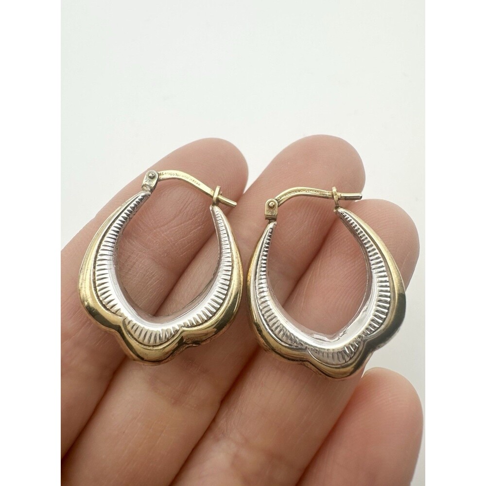 925 Sterling Silver 10k Gold Filled hoop Earrings